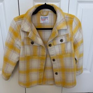 Old Navy Kids Yellow and White Plaid Blazer